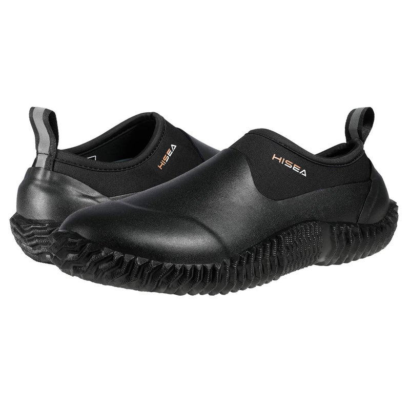 HISEA Unisex Waterproof Garden Shoes, Men's Rubber Rain Boots Women's Ankle Rain Shoes Neoprene Camp Booties Outdoor Slip-On Footwear for Gardening, Farming, Camping, Car Wash, Lawn Care and Yard Work - Image 3